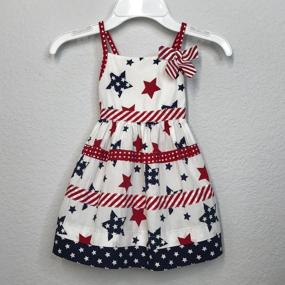Jessica Ann Other - Patriotic Toddler Sundress | Red/White/Blue | 2T